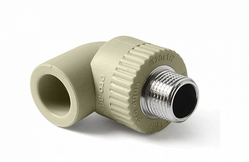 Колено  32*3/4"нар.рез. серый (10/40) ПРО АКВА (PA27016PG)