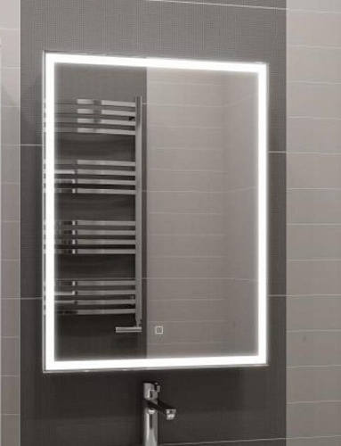 Зеркало-шкаф 60 "Аллюр" 600х800 ПР с розеткой, подсветка, сенсор  Континент