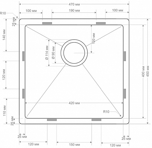 Кухонная мойка Seaman Eco Bremen SBO-4745