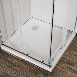 Ограждение душевое VINCEA City 90х90 прозрачное стекло, хром VSS-5CT900CL