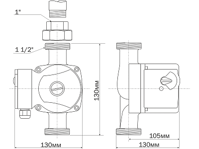  . AC 256-130 DN25, PN10, Qmax=43/, Hmax=6, Tmax=110, 3-,   (5256) Aquario