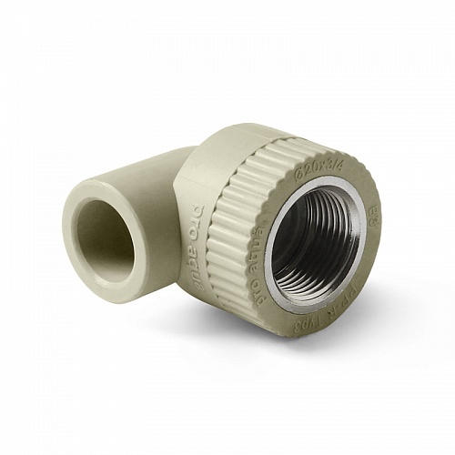 Колено  32*1/2"вн.рез. серый (20/100) ПРО АКВА (PA26015G)