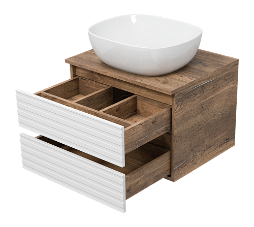 Тумба 60 "Dakota-60" подвесная белый/дуб MISTY