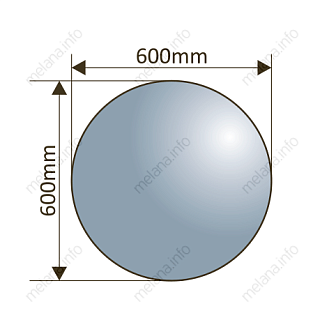 Зеркало 60 "MELANA-600" c LED подсветкой круглое (сенсор на зеркале) ф 600 (MLN-LED085) MELANA 