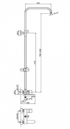 Душ.система Haiba HB2401