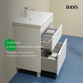 Комплект мебели 60 "Zodiac X-60" напольная, белая матовая 2 ящ. IDDIS (ум.Zodiac/Ray-60) ZDX60WFi95K