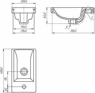 Умывальник Cersanit COMO-40 встраив. 